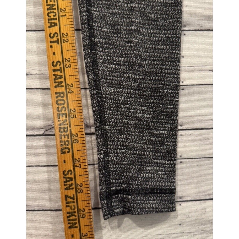 LULULEMON Womens Woven Leggings Sz 4 Black Gray High Waist Gym Yoga Workout - Picture 8 of 16
